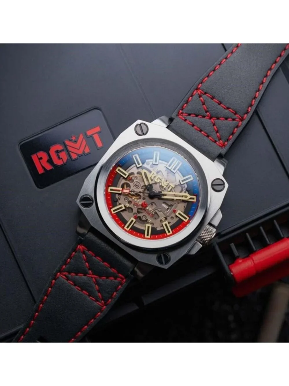 NWT Rgmt Altimeter Black Dial Men's Watch